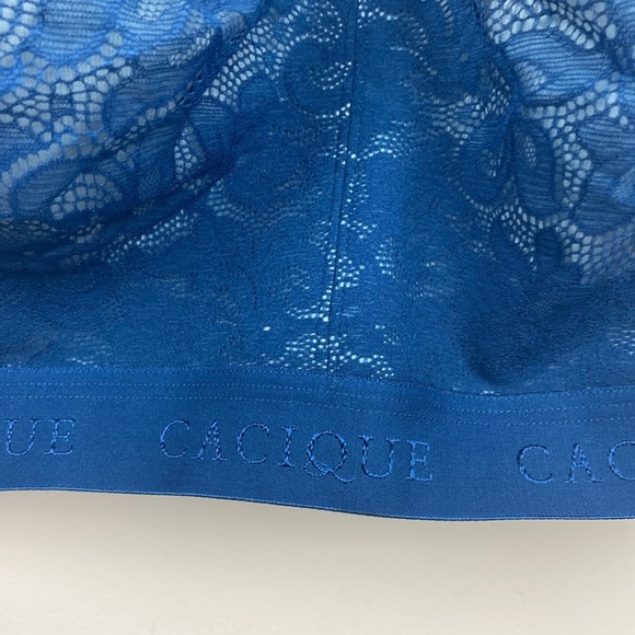 Cacique Cotton Unlined Lace No-Wire Bra Size 42DD - Picture 5 of 8